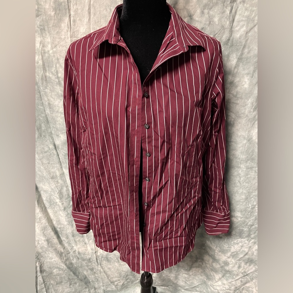 Land’s End striped button shirt
